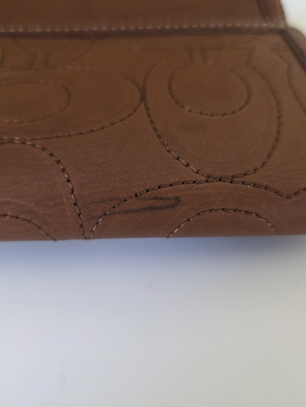 Vintage Hamptons Legacy Horsebit Tote & Wallet Set Cognac Embossed Leather Y2K - Picture 15 of 16